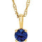 14K Yellow 3 mm Natural Blue Sapphire Youth Solitaire 14