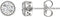 14K White Gold Natural White Sapphire Stud Earrings