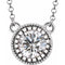 14K White Natural White Sapphire
