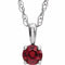 14K White 3 mm Natural Ruby Youth Solitaire 14