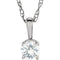 14K White 3 mm Imitation Diamond Youth Solitaire 14