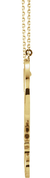 14K Yellow Gold Infinity-Inspired "Love" Heart 18" Necklace