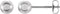 14K White Gold 4 mm Ball Stud Earrings