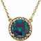 14K Yellow 8 mm Lab-Grown Alexandrite & .05 CTW Natural Diamond 16