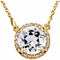 14K Yellow 8 mm Round White Topaz & .05 CTW Diamond 16