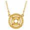 14K Yellow 10 mm Round Halo-Style 16