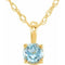 14K Yellow 3 mm Imitation Aquamarine Youth Solitaire 14