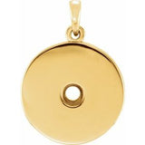 14K Yellow 3 mm Round Disc 16-18" Necklace Mounting