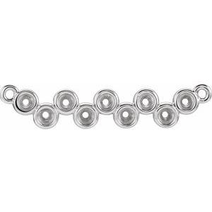Platinum Bezel-Set Bar Necklace Center