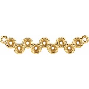 18K Yellow Bezel-Set Bar Necklace Center