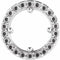 Platinum 5 mm Round Halo-Style Pendant Mounting