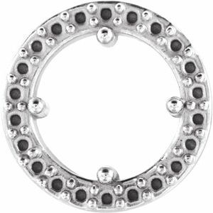 Platinum 5 mm Round Halo-Style Pendant Mounting