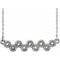 14K White Bezel-Set Bar 16-18