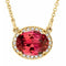 14K Yellow Lab-Grown Ruby & .04 CTW Natural Diamond 16 1/2