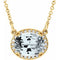 14K Yellow Natural White Topaz & .05 CTW Natural Diamond 16.5
