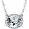 14K White Natural White Topaz & .05 CTW Natural Diamond 16.5