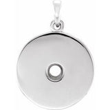 Sterling Silver 3 mm Round Disc 16-18" Necklace Mounting