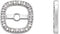 14K White Gold .08 CTW Natural Diamond Halo-Style Earring Jackets