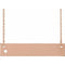 14K Rose 2 mm Round Engravable Family Bar 16-18
