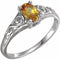 14K White November Youth Imitation Birthstone Ring