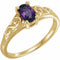 14K Yellow February Youth Imitation Birthstone Ring