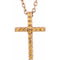 14K Rose Natural Yellow Sapphire Petite Cross 16