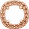 14K Rose 5 mm Cushion Center Pendant Mounting