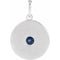 Sterling Silver Natural Blue Sapphire Disc Pendant