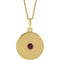 14K Yellow Natural Mozambique Garnet Disc 16-18