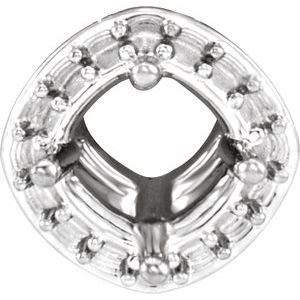 Sterling Silver 5 mm Round Halo-Style Pendant Mounting
