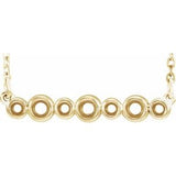 14K Yellow Bezel-Set 16-18" Necklace Mounting