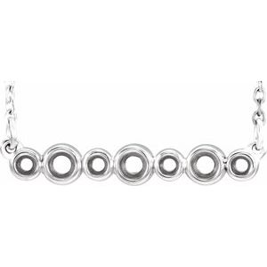 Platinum Bezel-Set 16-18" Necklace Mounting