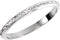 14K White Gold 2 mm Milgrain Geometric Band Size 7