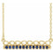 14K Yellow Natural Blue Sapphire Infinity-Inspired Bar 18