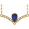 14K Yellow Lab-Grown Blue Sapphire & .06 CTW Natural Diamond 16