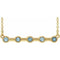14K Yellow Natural Aquamarine Bezel-Set Bar 18