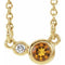 14K Yellow Natural Citrine & .02 CTW Natural Diamond 16