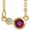 14K Yellow Natural Ruby & .02 CTW Natural Diamond 16