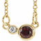 14K Yellow Natural Mozambique Garnet & .02 CTW Natural Diamond 16