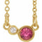 14K Yellow Natural Pink Tourmaline & .02 CTW Natural Diamond 16