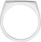 Sterling Silver 15x9 mm Rectangle Signet Ring