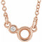 14K Rose 3 mm Round .02 CTW Natural Diamond Semi-Set 16