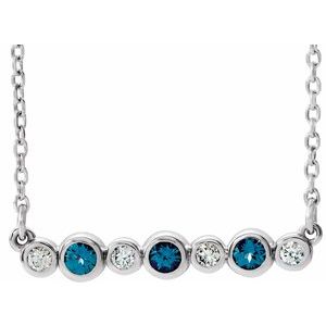 Platinum Natural Alexandrite & .08 CTW Natural Diamond Bezel-Set 16-18" Necklace