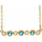14K Yellow Natural Aquamarine & .08 CTW Natural Diamond Bezel-Set 16-18