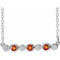 Platinum Natural Citrine & .08 CTW Natural Diamond Bezel-Set 16-18