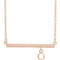 14K Rose 3 mm Round Bezel-Set 16