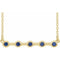 14K Yellow Lab-Grown Blue Sapphire Bezel-Set Bar 18