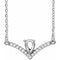 Platinum 6x4 mm Pear .06 CTW Natural Diamond Semi-Set V 18