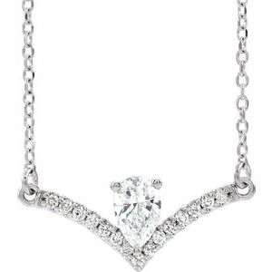 Sterling Silver 3/8 CTW Natural Diamond 18" Necklace