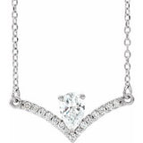 Platinum 3/8 CTW Natural Diamond 16" Necklace